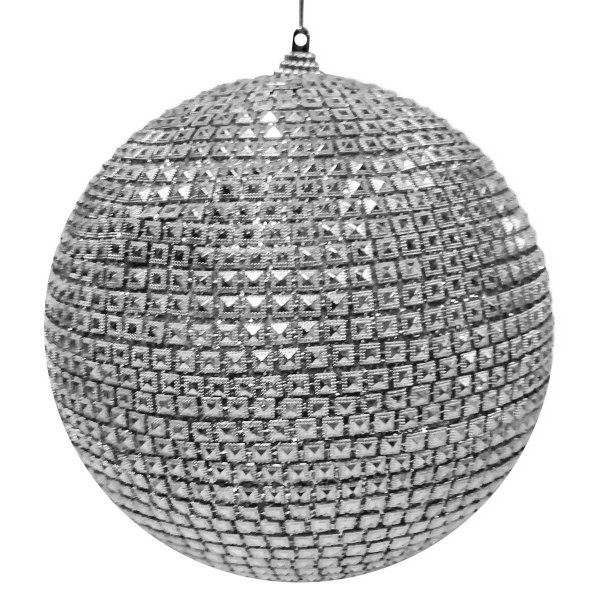 Χριστουγεννιάτικη Μπάλα Οροφής Ασημί Disco (15cm)